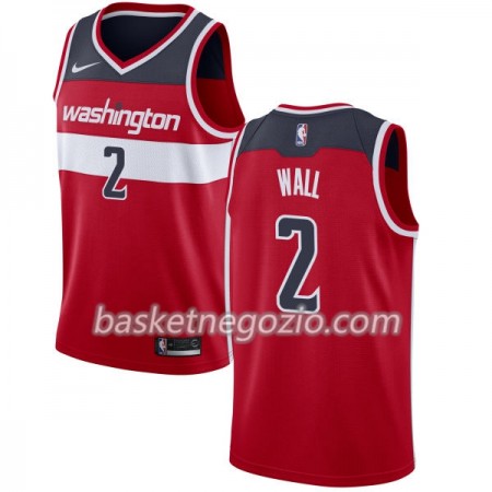 Canotte Uomo Washington Wizards John Wall 2 Nike 2017-18 Rosso Swingman
